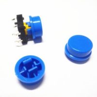Buton pentru mikroswitch - Albastru, 12 x 12 x 7,3 mm
