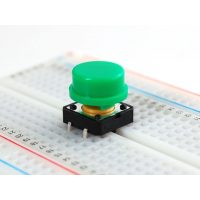 Buton pentru mikroswitch - Verde, 12 x 12 x 7,3 mm