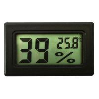 Termometr digital LCD pentru interior și higrometru pentru panou - negru
