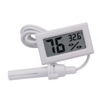 Termometru și higrometru digital LCD cu sondă externă - Alb