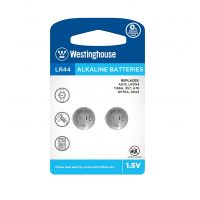 Baterie alcalină rotundă Westinghouse LR44 (LR44, AG13, LR1154, 1166A, 357, A76, GP76A, SR44) - 2 bucăți; 1,5V