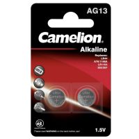 Baterie alcalină buton Camelion LR44 (LR44, AG13, LR1154, 1166A, 357, A76, GP76A, SR44) - 2 bucăți; 1,5V