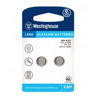 Baterie alcalină rotundă Westinghouse LR66 (AG4, LR626, 377, 177, GP77A, SR66) - 2 bucăți; 1,5V