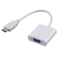 Adaptor HDMI 720p masculin la VGA feminin pentru PC DVD HDTV - Alb