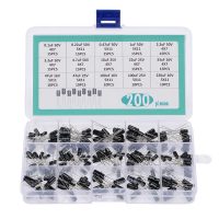 Set de condensatori electrolitici 0,1uF - 220uF - 15 tipuri, 200 bucăți