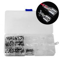 Set de conectori faston 2,8mm cu capace - 300 bucăți