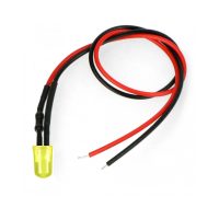 LED diodă cu rezistor pe fir - Galbenă, 5 mm 5 - 9V