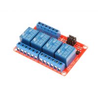 Modul releu DC 24V - 4 canale cu comutator de nivel