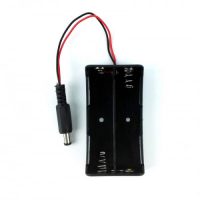 Cutie pentru baterii pentru două baterii AA cu conector DC - 5,5 x 2,1 mm