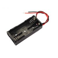 Cutie pentru baterii pentru două baterii AAA cu fire - 1 bucată