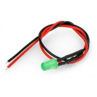 LED diodă cu rezistor pe cablu - Verde, 5 mm 12 - 18V