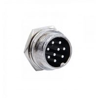 Conector 16 mm GX16 - 9 pini - Masculin pentru panou