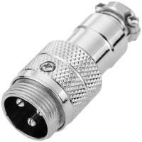 Conector 12 mm GX12 - 3 pini - Masculin