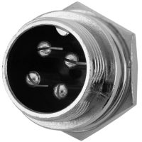 Conector 20 mm GX20 - 4 pini - Masculin pentru panou