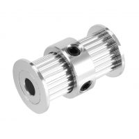 Rola dublă GT2 pentru curea de 6 mm cu diametru interior de 5 mm și 20 dinți