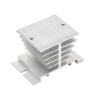 Răcitor din aluminiu pentru relee SSR monofazate, până la 40A - Argintiu