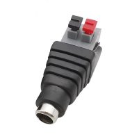 Conector DC cu terminal cu arc 5,5 x 2,1 mm - Femeie