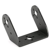 Suport din aluminiu pentru servomotor UD – diagonal, negru, 56x41 mm (pentru MG995/MG996)