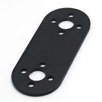 Suport drept pentru servomotori – placă de montaj metalică, neagră I 63x25mm (pentru MG995/MG996)