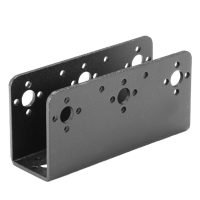 Suport din aluminiu pentru servomotor U3 – drept, negru, 29x44mm (pentru MG995/MG996)