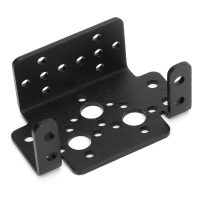 Suport din aluminiu pentru servomotor M – multifuncțional, negru, 25x37mm (pentru MG995/MG996)