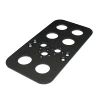 Placa de bază din aluminiu P – platformă de montaj, neagră, 64x124 mm (pentru MG995/MG996)