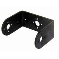 Suport din aluminiu pentru servomotor U – scurt, drept, negru, 56x44mm (pentru MG995/MG996)