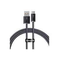 Cablu de alimentare Baseus USB-A la USB-C 100W - 1 metru, gri