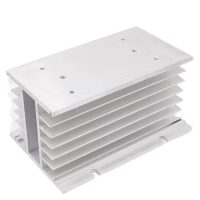 Răcitor din aluminiu pentru relee SSR trifazate, până la 100A - Tip H, Argintiu