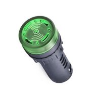Lumină LED de semnal și buzzer AC/DC 12V - Verde