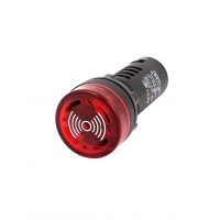 Lumină LED de semnal și buzzer AC/DC 12V - Roșu