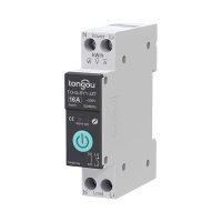 ZigBee 3.0 releu TO-Q-SY1-JZT pe șină DIN cu măsurarea consumului - 16A, măsurarea kWh, W, A, V