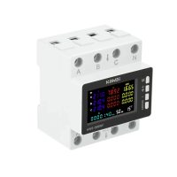 Contor WiFi trifazat TUYA 80A cu releu și display LCD - montaj pe șină DIN