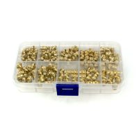 Set de inserturi filetate din alamă - 170 buc, M3 și M4 în diferite lungimi