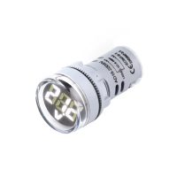 Voltmetru panel pentru tensiune DC 5-100V, rotund 22mm - Alb