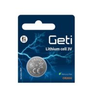 Batterie bouton lithium Geti - CR2032, 3V