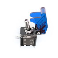 Comutator robust cu capac - On/Off 20A 12V Albastru