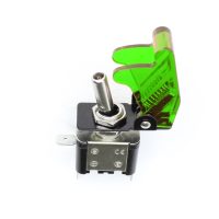 Comutator robust cu capac - On/Off 20A 12V Verde