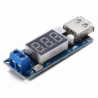 Reductor de tensiune DC4,5 - 35V la 5V/500mA USB voltmetru LED