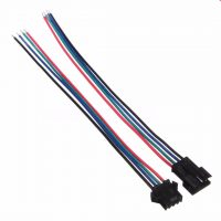 Conector JST SM 4P 2,54 mm cu fire mascul + femelă - 200 mm
