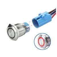 LED apărezent nivel 19 mm - Iluminare roșie, 12 - 24V