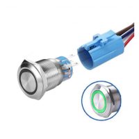 LED apărezent nivel 19 mm - Iluminare verde, 12 - 24V