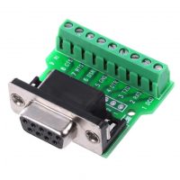 D-Sub DE-9 feminin RS232 adaptor pe bornă