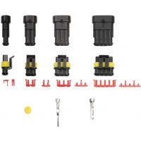 Set de conectori auto AC DC 1, 2, 3, 4, 5, 6 Pin - Rezistenți la apă (F+M) și fuzibile