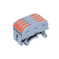 Conector rapid fără șurub pe șină DIN PCT-224D 250V 32A - pin 4:4