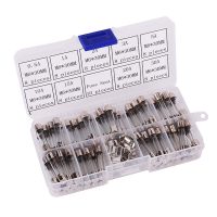 Siguranțe tubulare rapide (F) 6 x 30mm - Set 72 bucăți + suport