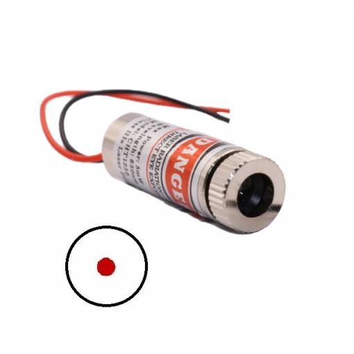 Foto - Modul laser, punct - Roșu, 4~6mW 12mm 5V