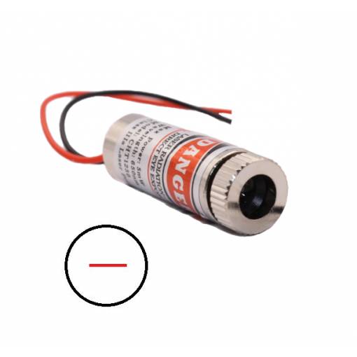 Foto - Modul laser cu optică pentru desenarea unei linii - Roșu, 4~6mW 12mm 3 - 5V