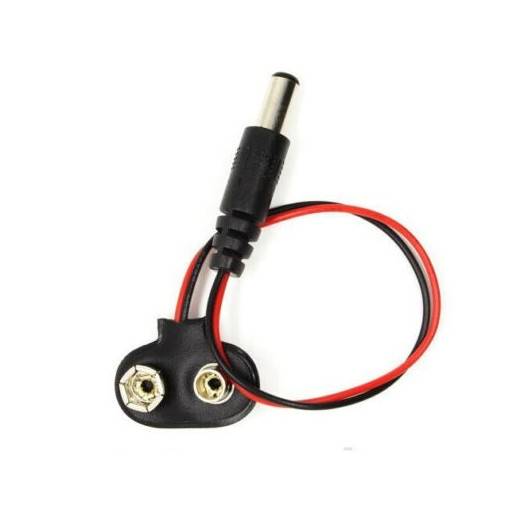 Foto - Cablu de conexiune pentru baterie de 9V cu conector DC 5.5/2.1 mm