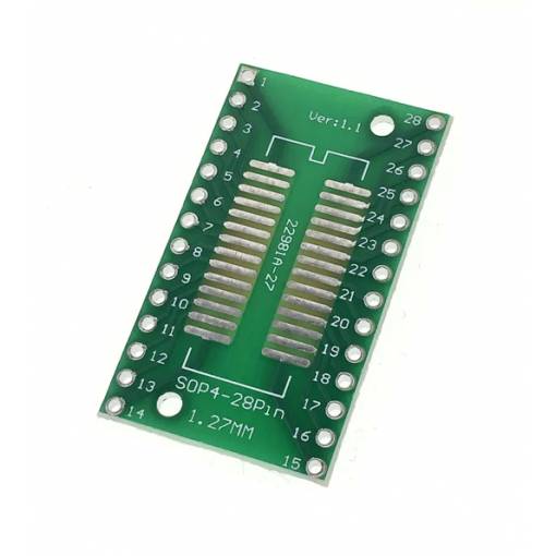 Foto - Adaptor PCB TSSOP28 SSOP28 pe DIP28